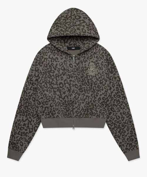 LMC／レオパードフーディ-ジップ ライトベージュ M ユニインナー ALAND エーランド 595507 韓国通販 ドットエスティ