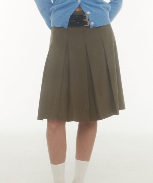 Midnight Move／2ベルトスカート ライトベージュ S ウィメンズボトムス ALAND エーランド ミッドナイトムーブ 599119 韓国通販 ドットエスティ