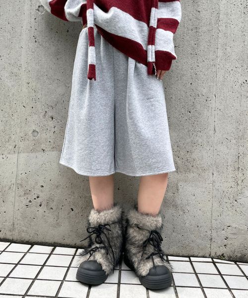 3.3 Field Trip/裏毛加工ハーフパンツ グレー FREE ウィメンズボトムス ALAND エーランド 599190 韓国通販 ドットエスティ 3.3 Field Trip/裏毛加工ハーフパンツ グレー FREE ウィメンズボトムス ALAND エーランド 599190 韓国通販 ドットエスティ