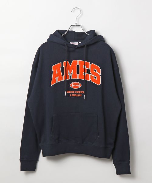 AMES WORLDWIDE/ベーシックアップリケフーディー ネイビー S ユニインナー ALAND エーランド 601466 韓国通販 ドットエスティ AMES WORLDWIDE/ベーシックアップリケフーディー ネイビー S ユニインナー ALAND エーランド 601466 韓国通販 ドットエスティ