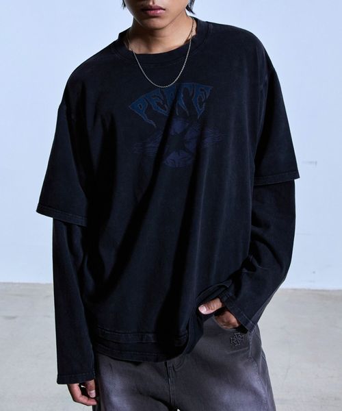 【UNISEX】WANGGWAN/PEACE レイヤードロンT シルバー L メンズインナー ALAND エーランド 601496 韓国通販 ドットエスティ 【UNISEX】WANGGWAN/PEACE レイヤードロンT シルバー L メンズインナー ALAND エーランド 601496 韓国通販 ドットエスティ