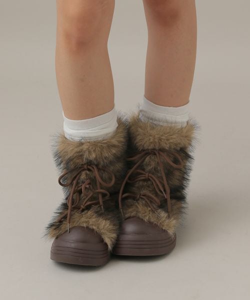 【再入荷】3.3 Field Trip／ファーショートブーツ ライトベージュ L ウィメンズグッズ ALAND エーランド 603204 韓国通販 ドットエスティ