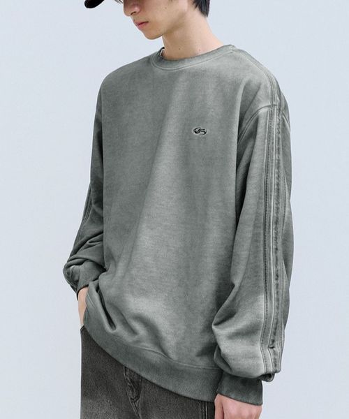 【UNISEX】Filluminate／ガーメントダイングプルオーバー グレー S メンズインナー ALAND エーランド 608789 韓国通販 ドットエスティ