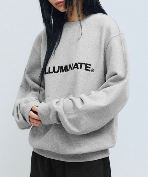 【UNISEX】Filluminate／Authentic ロゴプルオーバー グレー M メンズインナー ALAND エーランド 608790 韓国通販 ドットエスティ