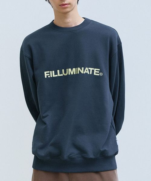 【UNISEX】Filluminate／Authentic ロゴプルオーバー ネイビー M メンズインナー ALAND エーランド 608790 韓国通販 ドットエスティ