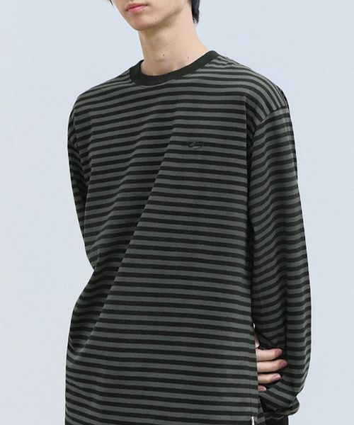 Filluminate/シンボルボーダーロンT シルバー S メンズインナー ALAND エーランド 608794 韓国通販 ドットエスティ Filluminate/シンボルボーダーロンT シルバー S メンズインナー ALAND エーランド 608794 韓国通販 ドットエスティ