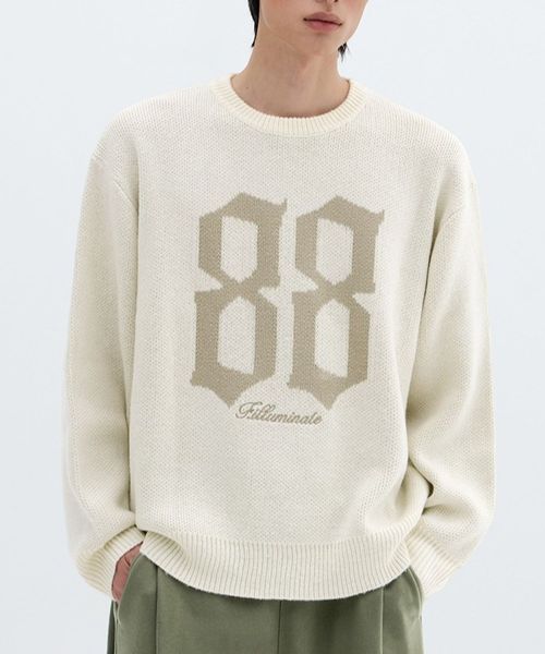 【UNISEX】Filluminate／88ジャガードニット ベージュ S メンズインナー ALAND エーランド 608815 韓国通販 ドットエスティ