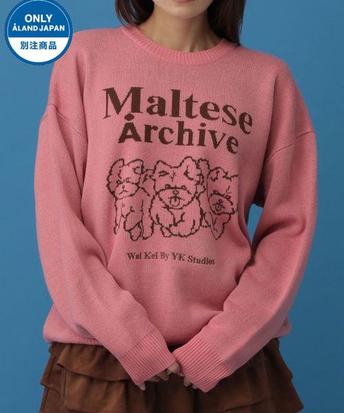 【UNISEX】Wai Kei×ALAND/Amaltese ニット ピンク M ユニインナー ALAND エーランド 611141 韓国通販 ドットエスティ 【UNISEX】Wai Kei×ALAND/Amaltese ニット ピンク M ユニインナー ALAND エーランド 611141 韓国通販 ドットエスティ