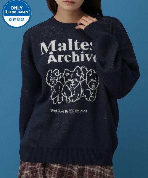 【UNISEX】Wai Kei×ALAND/Amaltese ニット ネイビー L ユニインナー ALAND エーランド 611141 韓国通販 ドットエスティ 【UNISEX】Wai Kei×ALAND/Amaltese ニット ネイビー L ユニインナー ALAND エーランド 611141 韓国通販 ドットエスティ