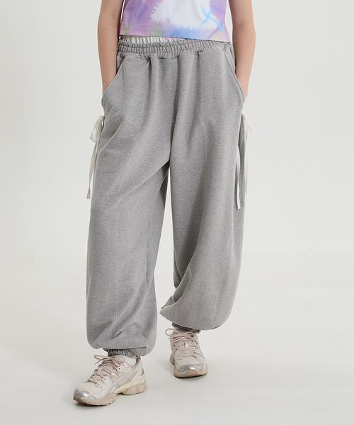 Wai Kei/2カラーリボンパンツ グレー FREE ユニボトムス ALAND エーランド ワイケイ 612153 韓国通販 ドットエスティ Wai Kei/2カラーリボンパンツ グレー FREE ユニボトムス ALAND エーランド ワイケイ 612153 韓国通販 ドットエスティ