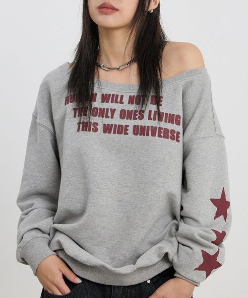 HOODHOOD／Three Star プルオーバー グレー FREE ユニインナー ALAND エーランド 613067 韓国通販 ドットエスティ