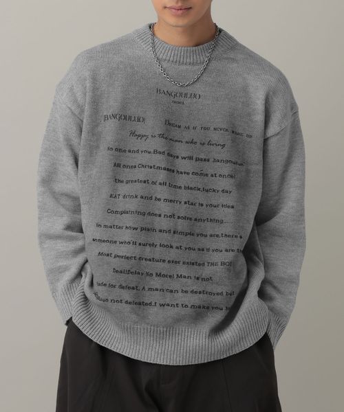 LAND MUSEUM/レタースプレーニットプルオーバー グレー L メンズインナー ALAND エーランド 619300 韓国通販 ドットエスティ LAND MUSEUM/レタースプレーニットプルオーバー グレー L メンズインナー ALAND エーランド 619300 韓国通販 ドットエスティ