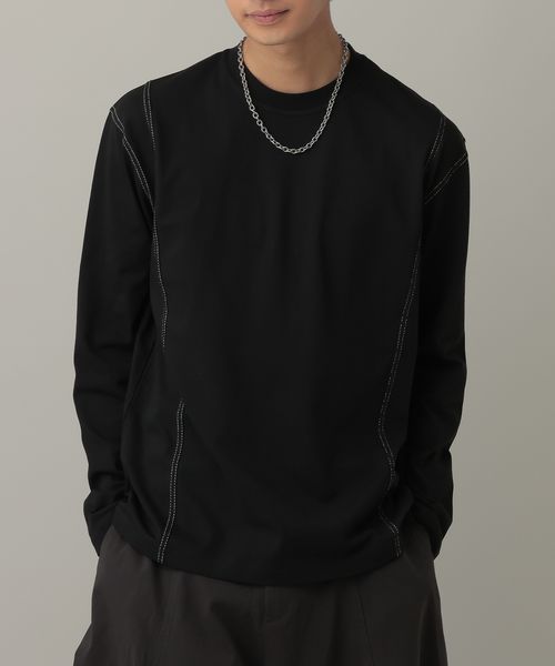 LAND MUSEUM/ステッチ長袖Tシャツ シルバー FREE メンズインナー ALAND エーランド 621903 韓国通販 ドットエスティ LAND MUSEUM/ステッチ長袖Tシャツ シルバー FREE メンズインナー ALAND エーランド 621903 韓国通販 ドットエスティ