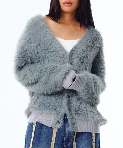 【UNISEX】PHOS333／Hairy カーディガン グレー L メンズインナー ALAND エーランド 626986 韓国通販 ドットエスティ