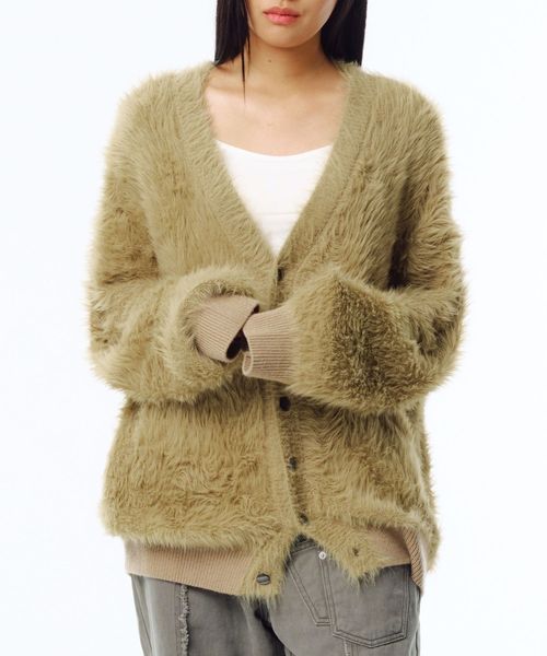 【UNISEX】PHOS333／Hairy カーディガン ブラウン L メンズインナー ALAND エーランド 626986 韓国通販 ドットエスティ