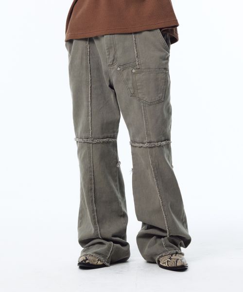 【UNISEX】PHOS333／ダブルポケットパンツ グレー M メンズボトムス ALAND エーランド 627000 韓国通販 ドットエスティ