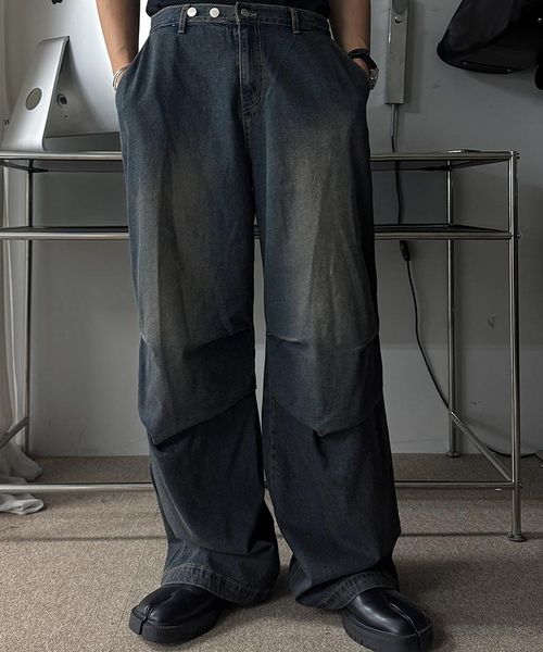 ASCLO／バルーンデニムパンツ ライトブルー FREE メンズボトムス ALAND エーランド 635564 韓国通販 ドットエスティ