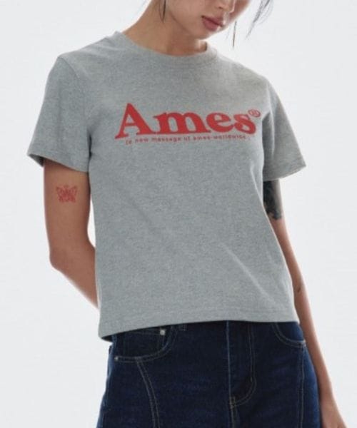新色追加【UNISEX】AMES WORLDWIDE/ベーシックロゴT ホワイト M ユニインナー ALAND エーランド 966111 韓国通販 ドットエスティ 新色追加【UNISEX】AMES WORLDWIDE/ベーシックロゴT ホワイト M ユニインナー ALAND エーランド 966111 韓国通販 ドットエスティ