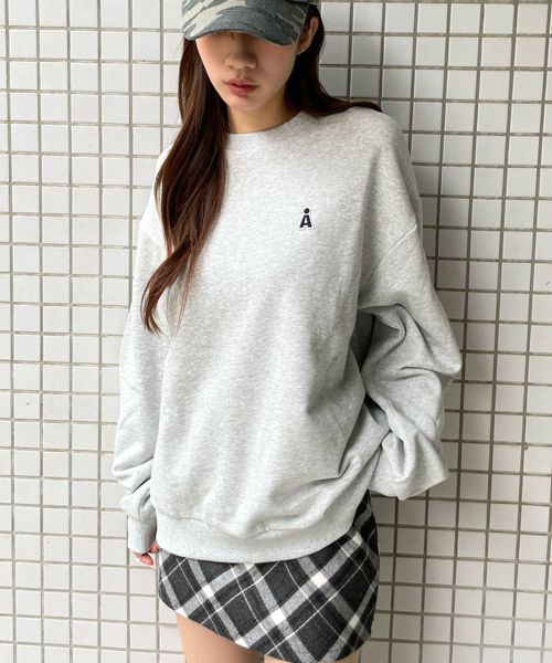 一部カラー予約【UNISEX】ALAND／ワッペンスウェット（ウラケ） ライトグレー M ALグッズ ALAND エーランド 973770 韓国通販 ドットエスティ
