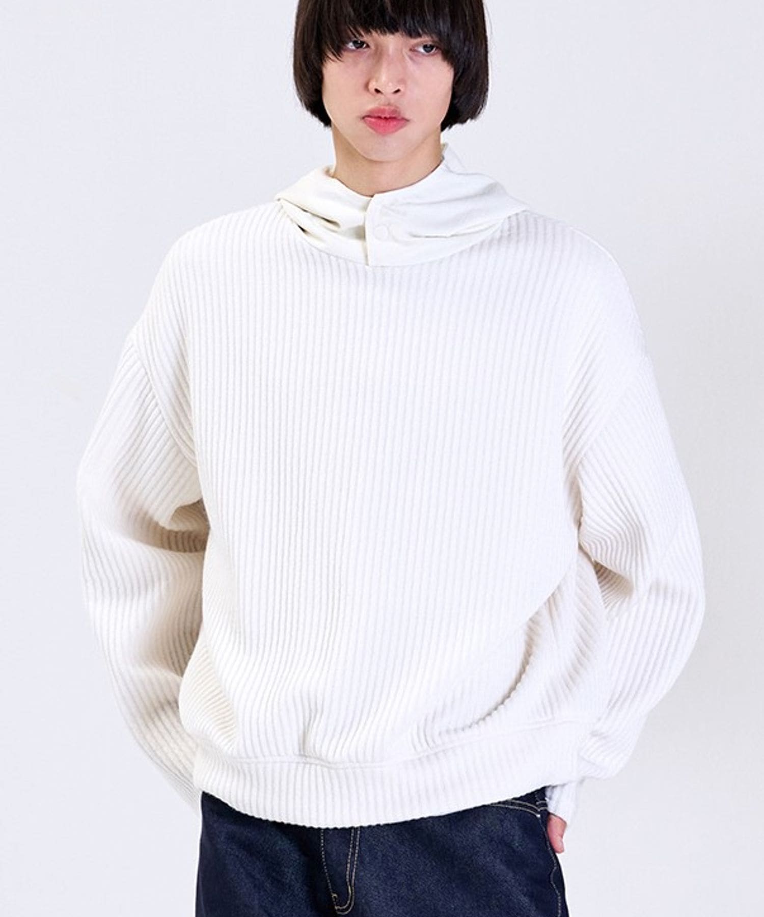 LA MER MA MAISON／ADD HOOD KNIT FREE