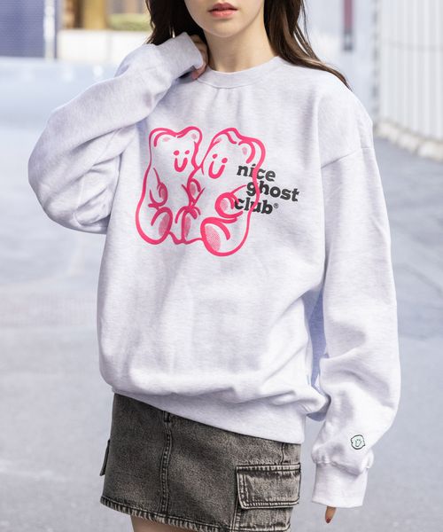 【UNISEX】niceghostclub/グミベアロゴプルオーバー(裏起毛) ライトグレー L ユニインナー ALAND エーランド 984107 韓国通販 ドットエスティ 【UNISEX】niceghostclub/グミベアロゴプルオーバー(裏起毛) ライトグレー L ユニインナー ALAND エーランド 984107 韓国通販 ドットエスティ