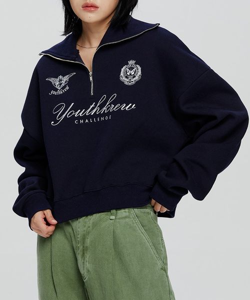 YOUTHKREW /SNUGハーフZIP(裏起毛) ネイビー FREE ウィメンズインナー ALAND エーランド 985627 韓国通販 ドットエスティ YOUTHKREW /SNUGハーフZIP(裏起毛) ネイビー FREE ウィメンズインナー ALAND エーランド 985627 韓国通販 ドットエスティ