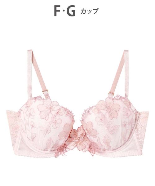 AMPHI 【アンフィ】Hold Day Bra ブラジャー/BYJ396(F-G) ピンク インティメイト アンフィ 452303 and ST アンドエスティ（旧ドットエスティ）