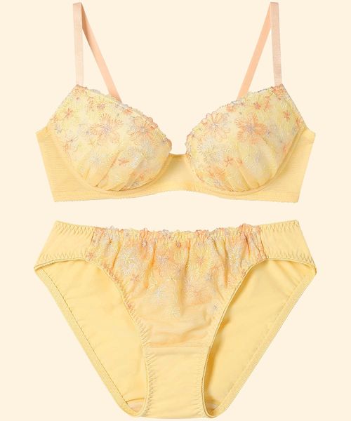 AMPHI 【アンフィ】自然なまる胸メイク ブラジャー ショーツセット/BCC232 イエロー 33インチ インティメイト アンフィ 593075 and ST アンドエスティ(旧ドットエスティ) AMPHI 【アンフィ】自然なまる胸メイク ブラジャー ショーツセット/BCC232 イエロー 33インチ インティメイト アンフィ 593075 and ST アンドエスティ(旧ドットエスティ)