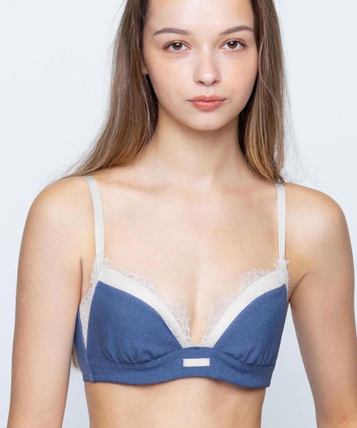 AMPHI 【アンフィ】stylist 4U ブラジャー/BOG310 ブルー 33インチ インティメイト アンフィ 605687 and ST アンドエスティ（旧ドットエスティ）