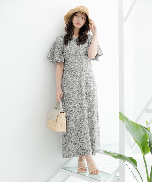 良品 ADORE アドーア デザインワンピース バルーン袖