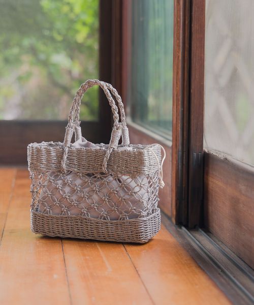 Andemiu ペーパーカゴBAG グレー FREE ウィメンズグッズ_AM アンデミュウ 118057 and ST アンドエスティ(旧ドットエスティ) Andemiu ペーパーカゴBAG グレー FREE ウィメンズグッズ_AM アンデミュウ 118057 and ST アンドエスティ(旧ドットエスティ)
