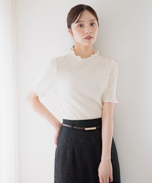 Andemiu 【WEB限定】サマープリーツカットソー半袖 オフホワイト FREE ウィメンズインナー アンデミュウ 192268 and ST アンドエスティ(旧ドットエスティ) Andemiu 【WEB限定】サマープリーツカットソー半袖 オフホワイト FREE ウィメンズインナー アンデミュウ 192268 and ST アンドエスティ(旧ドットエスティ)
