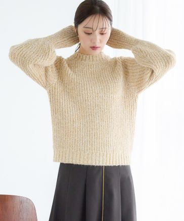 Andemiu｜テープMIXラメパフニット | Rakuten Fashion(楽天