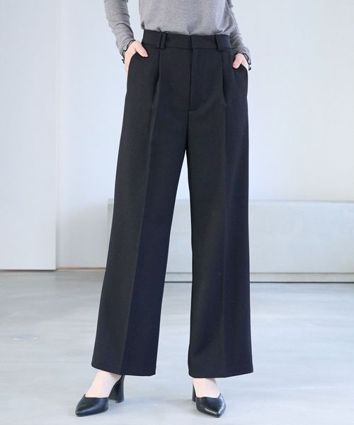Andemiu 【セットアップ対応】バックスリットストレートパンツ ブラック M ウィメンズボトムス_AM アンデミュウ 325583 and ST アンドエスティ(旧ドットエスティ) Andemiu 【セットアップ対応】バックスリットストレートパンツ ブラック M ウィメンズボトムス_AM アンデミュウ 325583 and ST アンドエスティ(旧ドットエスティ)