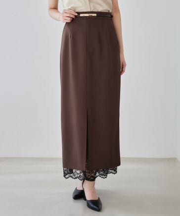 Andemiu レースカサネスリットIラインスカート レースカサネIラインスカート | [公式]アンデミュウ（Andemiu）通販