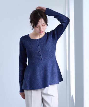 ラメホックペプラムニット | [公式]アンデミュウ（Andemiu）通販