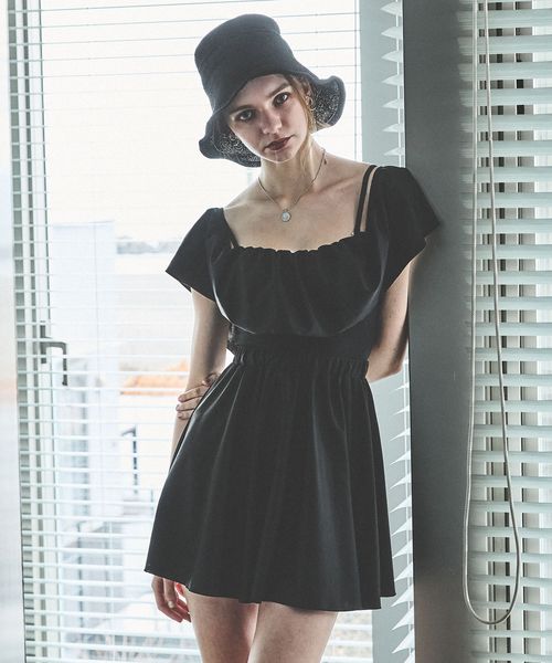 Andemiu 【水着】フリル3セットスイムウェア ブラック M ウィメンズグッズ_AM アンデミュウ 328242 and ST アンドエスティ(旧ドットエスティ) Andemiu 【水着】フリル3セットスイムウェア ブラック M ウィメンズグッズ_AM アンデミュウ 328242 and ST アンドエスティ(旧ドットエスティ)