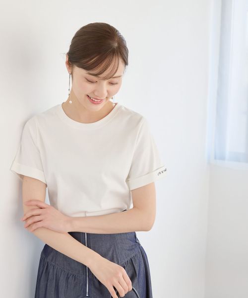 Andemiu ソデロゴTシャツ オフホワイト FREE ウィメンズインナー_AM アンデミュウ 450892 and ST アンドエスティ(旧ドットエスティ) Andemiu ソデロゴTシャツ オフホワイト FREE ウィメンズインナー_AM アンデミュウ 450892 and ST アンドエスティ(旧ドットエスティ)