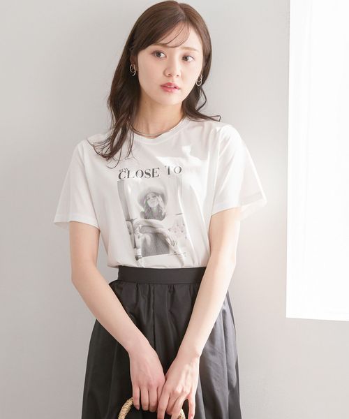 Andemiu アソートフォトTシャツ オフホワイト FREE ウィメンズインナー アンデミュウ 450893 and ST アンドエスティ(旧ドットエスティ) Andemiu アソートフォトTシャツ オフホワイト FREE ウィメンズインナー アンデミュウ 450893 and ST アンドエスティ(旧ドットエスティ)