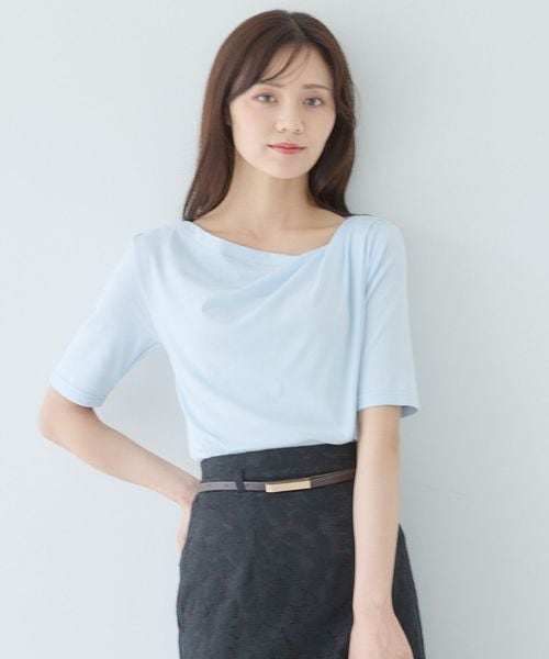 Andemiu 【新色】ドレープカットTシャツ ライトブルー FREE ウィメンズインナー_AM アンデミュウ 451395 and ST アンドエスティ(旧ドットエスティ) Andemiu 【新色】ドレープカットTシャツ ライトブルー FREE ウィメンズインナー_AM アンデミュウ 451395 and ST アンドエスティ(旧ドットエスティ)