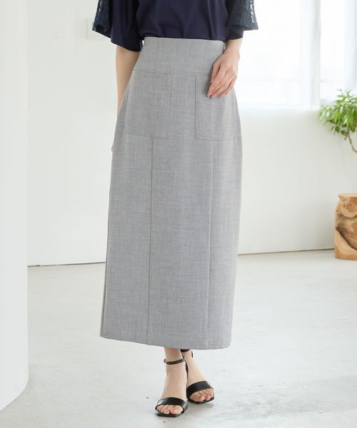 Andemiu 【セットアップ対応】アサチョウIラインスカート グレー M ウィメンズボトムス_AM アンデミュウ 451838 and ST アンドエスティ(旧ドットエスティ) Andemiu 【セットアップ対応】アサチョウIラインスカート グレー M ウィメンズボトムス_AM アンデミュウ 451838 and ST アンドエスティ(旧ドットエスティ)