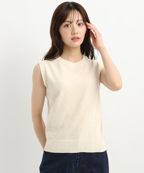 Andemiu モールニットノースリーブ ナチュラル FREE ウィメンズインナー アンデミュウ 578239 and ST アンドエスティ(旧ドットエスティ) Andemiu モールニットノースリーブ ナチュラル FREE ウィメンズインナー アンデミュウ 578239 and ST アンドエスティ(旧ドットエスティ)