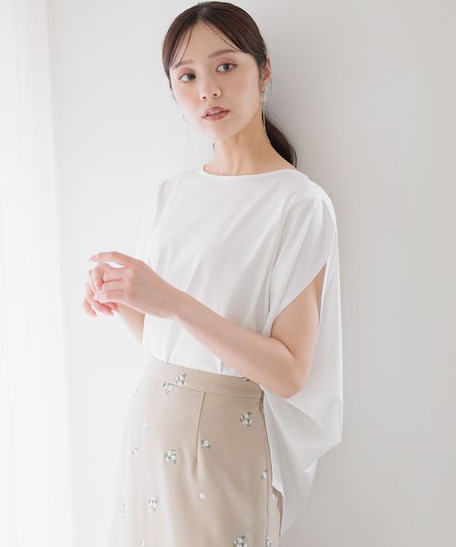 Andemiu 【接触冷感/吸水速乾/UVカット/抗菌消臭】コクーンシルエットカットソー オフホワイト FREE ウィメンズインナー アンデミュウ 578697 and ST アンドエスティ(旧ドットエスティ) Andemiu 【接触冷感/吸水速乾/UVカット/抗菌消臭】コクーンシルエットカットソー オフホワイト FREE ウィメンズインナー アンデミュウ 578697 and ST アンドエスティ(旧ドットエスティ)