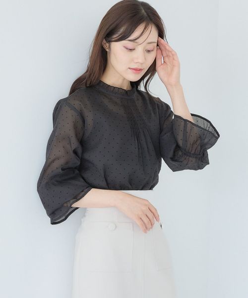 Andemiu シアードットブラウス ブラック FREE ウィメンズインナー アンデミュウ 579751 and ST アンドエスティ(旧ドットエスティ) Andemiu シアードットブラウス ブラック FREE ウィメンズインナー アンデミュウ 579751 and ST アンドエスティ(旧ドットエスティ)