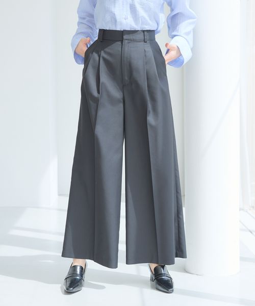 Andemiu タックワイドパンツ ブラック M ウィメンズボトムス アンデミュウ 579804 and ST アンドエスティ(旧ドットエスティ) Andemiu タックワイドパンツ ブラック M ウィメンズボトムス アンデミュウ 579804 and ST アンドエスティ(旧ドットエスティ)