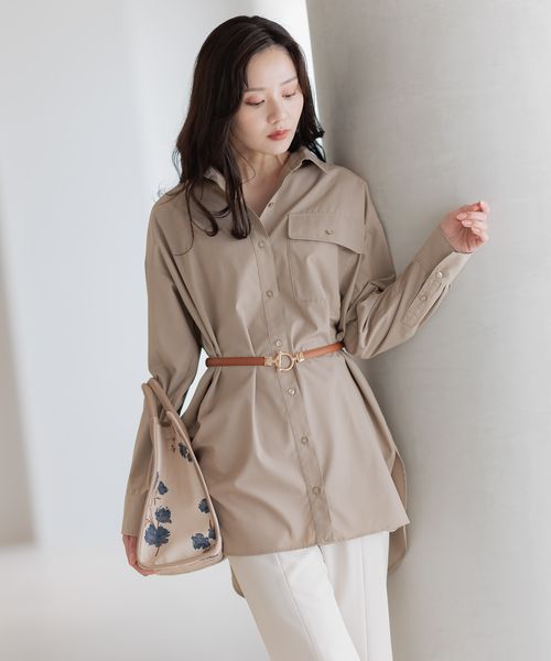 Andemiu BIGシルエットシャツ ベージュ FREE ウィメンズインナー アンデミュウ 589209 and ST アンドエスティ(旧ドットエスティ) Andemiu BIGシルエットシャツ ベージュ FREE ウィメンズインナー アンデミュウ 589209 and ST アンドエスティ(旧ドットエスティ)
