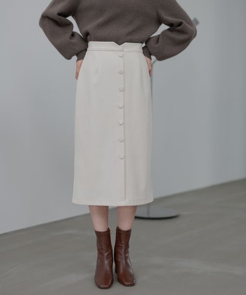 Andemiu ミディIラインスカート ナチュラル FREE ウィメンズボトムス アンデミュウ 602240 and ST アンドエスティ(旧ドットエスティ) Andemiu ミディIラインスカート ナチュラル FREE ウィメンズボトムス アンデミュウ 602240 and ST アンドエスティ(旧ドットエスティ)