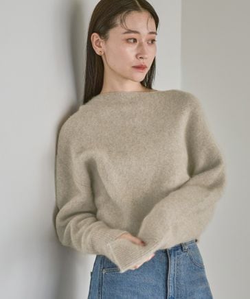 新品未使用❣️定価2.2万円 Liesse ラクーンボートネックプルオーバーニット アニュアンス anuans ラクーンボートネックニットプルオーバー