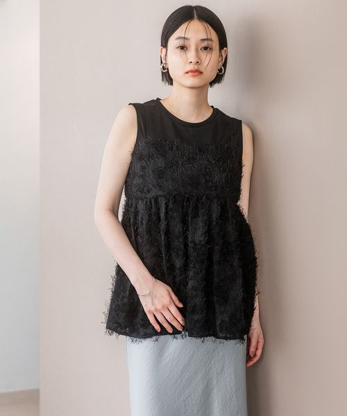 apart by lowrys フリンジチュールシシュウキャミソール ブラック FREE ウィメンズインナー アパートバイローリーズ 132252 and ST アンドエスティ(旧ドットエスティ) apart by lowrys フリンジチュールシシュウキャミソール ブラック FREE ウィメンズインナー アパートバイローリーズ 132252 and ST アンドエスティ(旧ドットエスティ)