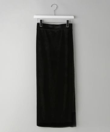 【e/rm】ベロアナロースカート